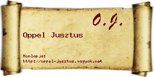 Oppel Jusztus névjegykártya